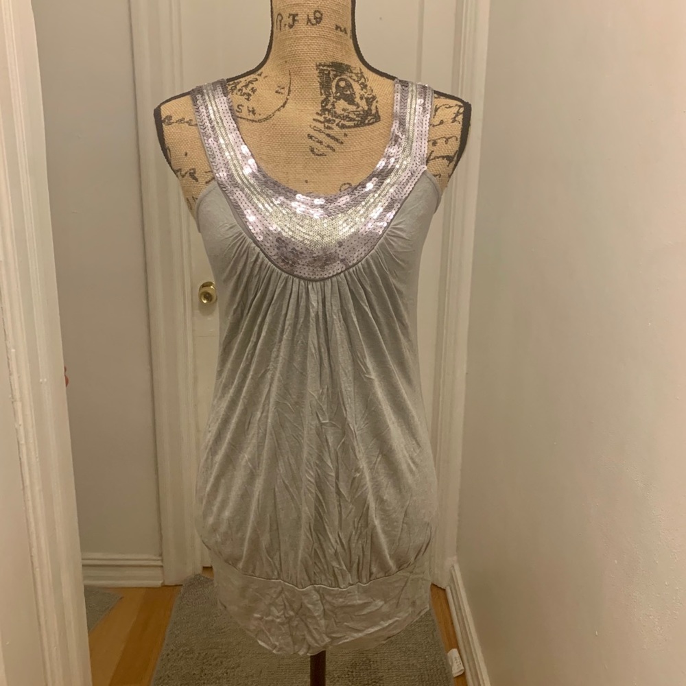 Sequence Silver Grey Tunic Top
